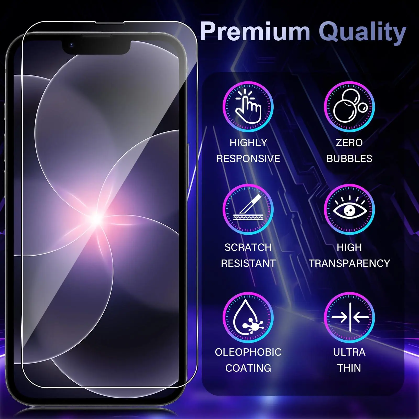 Screen Protector For iPhone 17e Apple 6.1 inch Tempered Glass HD 9H Transparent Clear Anti Scratch Case Friendly
