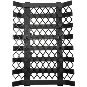 Steel Retainer Ember for Fireplace Grates 16 x 10in, Heavy Duty Solid Steel, Add Support to Fire Logs on Grate, Black