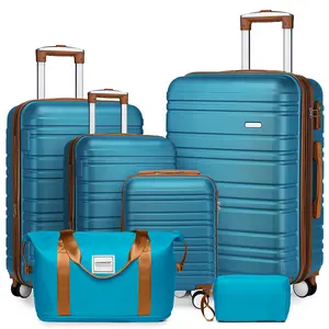 Luggage Sets 6 Piece Expandable Hardside Carry on Suitcase Set with Spinner Wheels Lightweight Rolling Luggage Sets for Women with TSA Lock