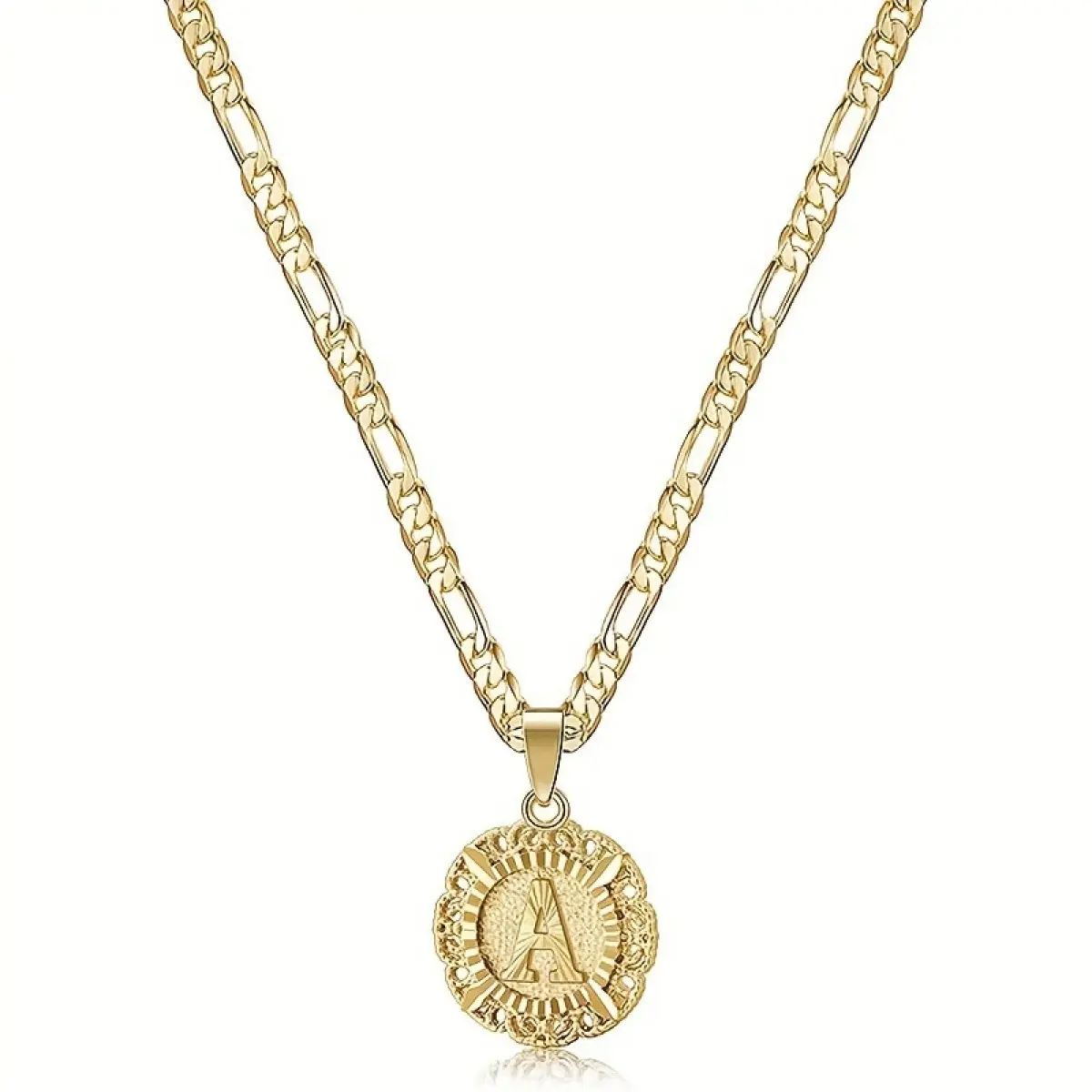 Exquisite and Stylish A-Z Initial Personalized Necklace with Round Letter Pendant, Unisex, Versatile for Daily Casual Wear