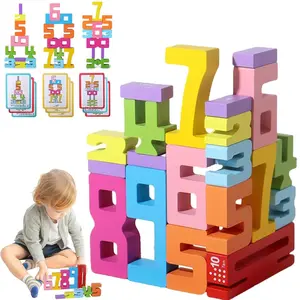 Wooden Math Numbers Blocks, 10/20pcs Montessori Wooden Number Building Blocks, Digit Blocks, Number Counting Blocks, Wooden Number Blocks