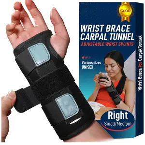 Wrist Brace Hand Brace, Carpal Tunnel Wrist Splint Night Support for Women Men, Pain Relief Support -Tendonitis, Arthritis, Sprain, Right Hand, Small/Medium