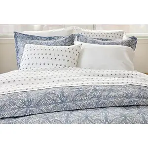 Farm to Home Organic Cotton Indigo Batik Design Duvet Set - Queen