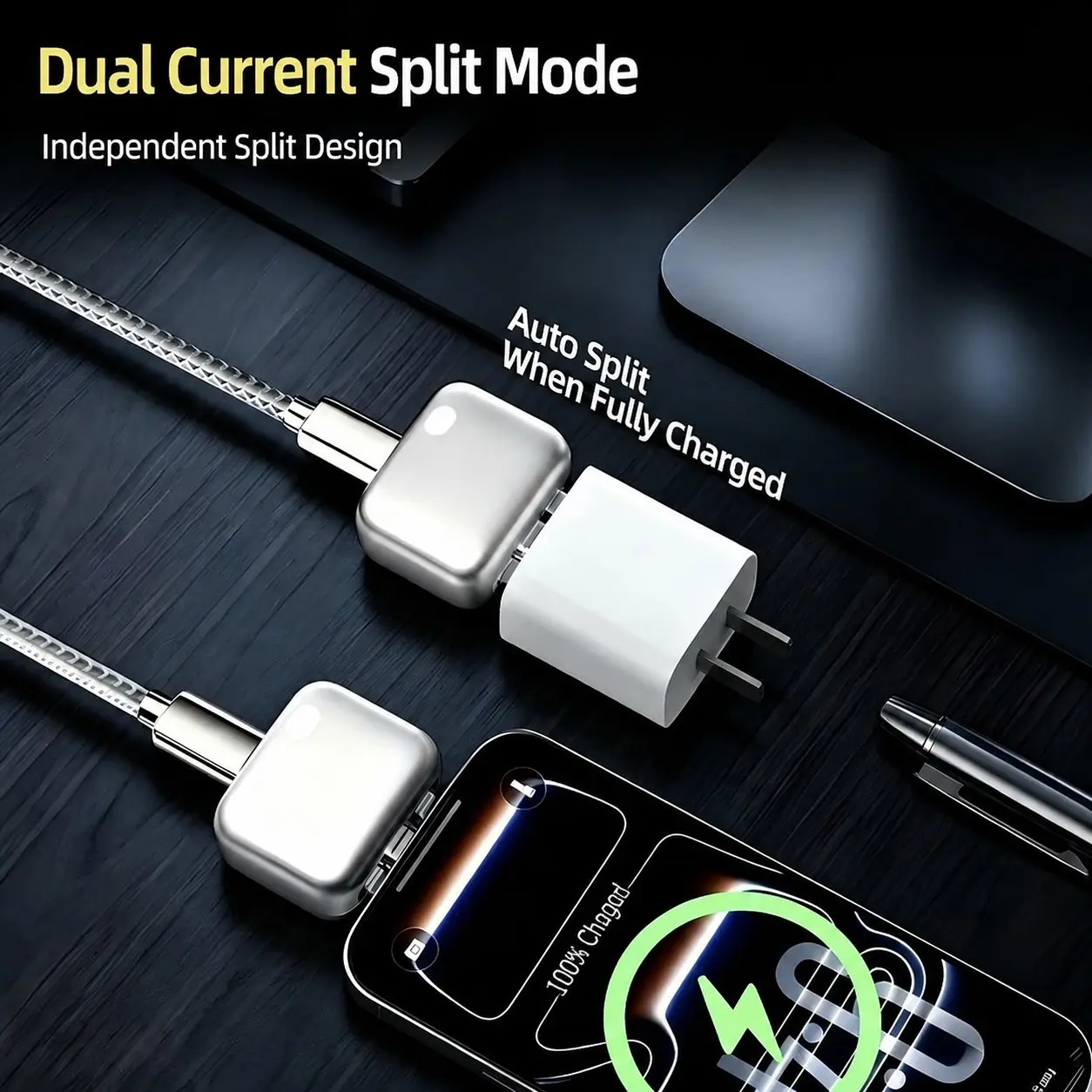 Full Charge Separator, Ai-Powered Automatic Disconnection, Smart Charging Device, Ensures Safety & Efficiency, Ideal for Home Use
