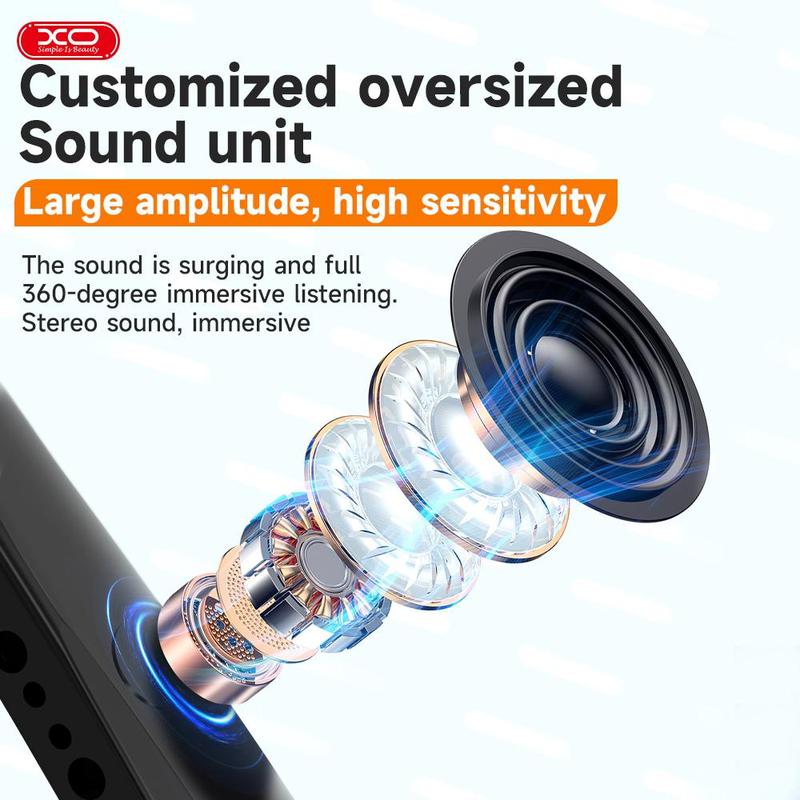 Smart Glasses Listenable Songs,Wireless Headphone Smart Glasses for Mobile Phone,200H Standby Time Long Battery, Athletic/Outdoor UV Protection and Voice Control Audio Charging Earbuds, Summer, Waterproof