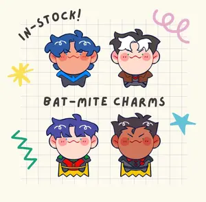 Bat-Mite Acrylic Keychains, Nightwing Redhood Keychains Cute Accessory, Fun Charm For Backpack Or Purse | High Quality and Customer Favorite Items