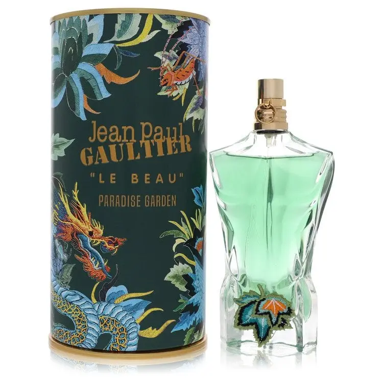 Jean Paul Gaultier Le Beau Paradise Garden Eau de Parfum Spray - 2.5oz Woody Aromatics Fresh Tropical Men's Fragrance, Cologne, Distinctive Cologne Bottles