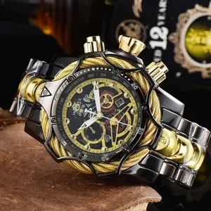 Street Style Punk Oversized Men's Watch Stainless Steel & Exquisite Gift Box Packaging Perfect for Holidays