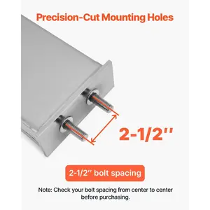 VEVOR Stainless Steel Mud Flap Hangers with Light Cutouts, 2-1/2 Bolt Spacing, Spring Loaded Mudflap Hangers for Semi Trucks, 1 Pair Heavy Duty Semi Truck Mud Flap Hanger Set, SilverVEVOR Super Brand Day