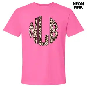 Classic Cheetah Monogram Comfort Colors T-Shirt 'NLB'