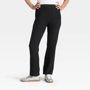 Women's High-Rise Wide Leg Ankle Sweater Pull-On Pants - Universal Thread