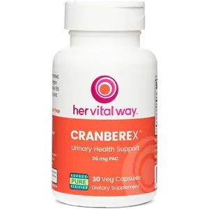 Cranberex - Cranberry Pills for Women and Men - Cranberry Supplement with 36mg PAC - Cranberry Extract Capsules for Urinary Tract Health and Kidney Care - 30 Veg Capsules