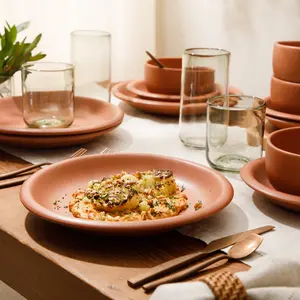 12-Piece Dinnerware Set - Reactive Glaze Stoneware - Corsica Clay