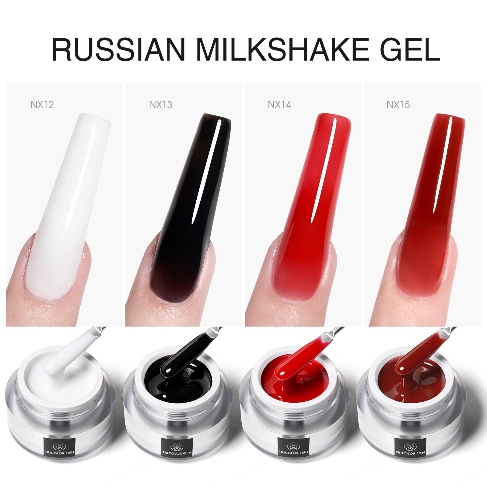 TRICOLOR FISH Builder Nail Gel 35g Jelly Nude Pink Hard Gel for Nails Extension Glossy Durable Long Lasting Salon-Quality Results