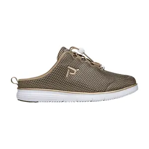 Propet Womens Travelfit Slip On Mule Sneakers Shoes Casual - Black, Gold