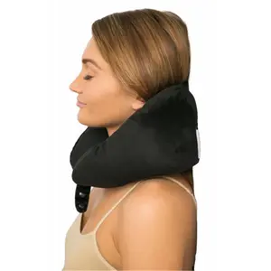 212 MAIN Micro Beads Travel Neck Pillow - Ultra-Light Cervical Neck Pillow with Built-In Eye Mask, Head Support for Travel Use, Black