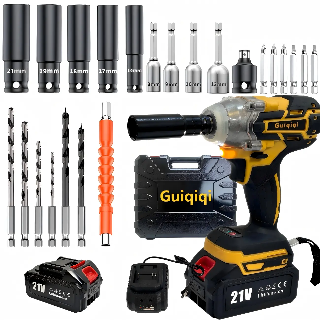 Impact Driver, 1/4 Inch High Torque 3 Speed Premium Cordless with LED Light, Extended Runtime