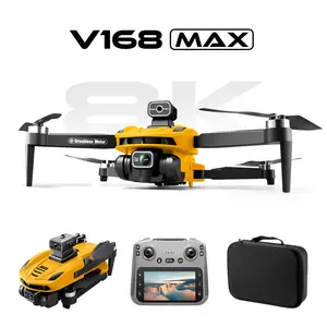 2026-New V168 MAX drone, GPS 1080P camera, 4.5inch screen remote controlquadcopter, brushless motor, gesture control, dual lens, foldable design, 7874.4 inch and 787.02 inch hight,GPS return