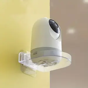 2pcs Transparent Display Floating Rack for Security Cameras & Baby Monitors - No-Drill Wall Mount, Durable Plastic, Space-Saving Design for Office/Home/Bathroom Storage, Camera Mounting, Classic Style, Floating Shelves