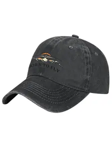 Unisex Retro Airplane Graphic Basic Cotton Baseball Cap - Casual Wear Hat, Ideal for Tennis, Skate Activities