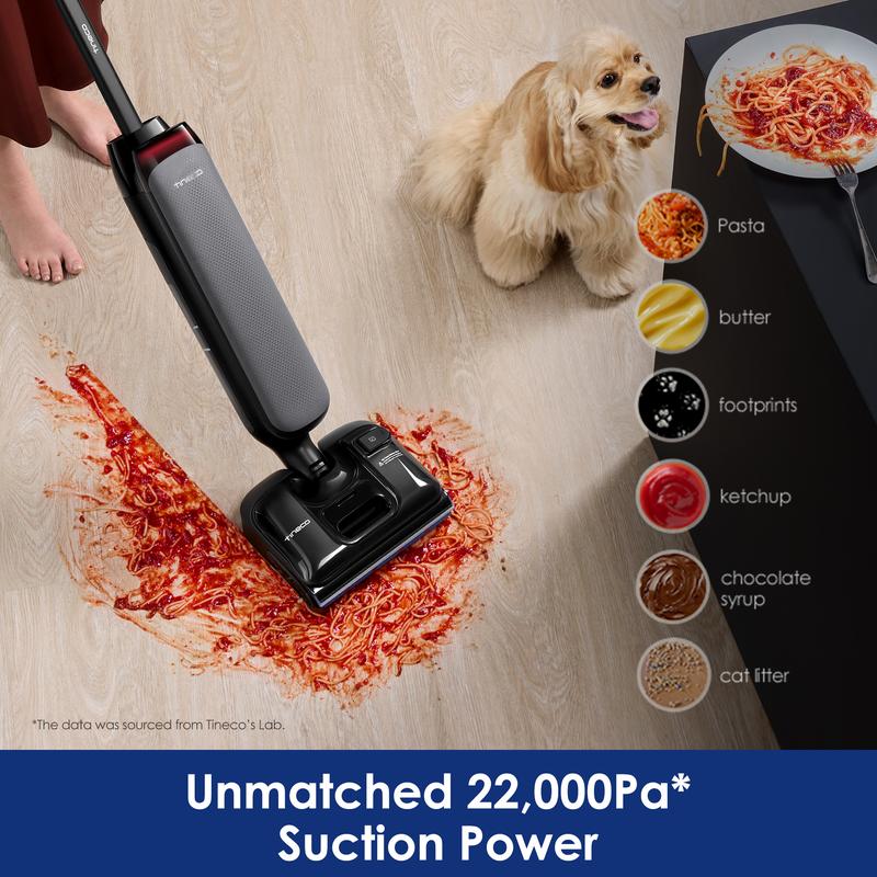 Tineco Floor One S7 Artist Wet Dry Vacuum Cleaner, 22kPa Suction, iLoop Smart Sensor, DualBlock Anti-Tangle Design, 185℉ Flashdry, 50 Min Runtime, Dual-Edge Cleaning, 180° Lay-Flat