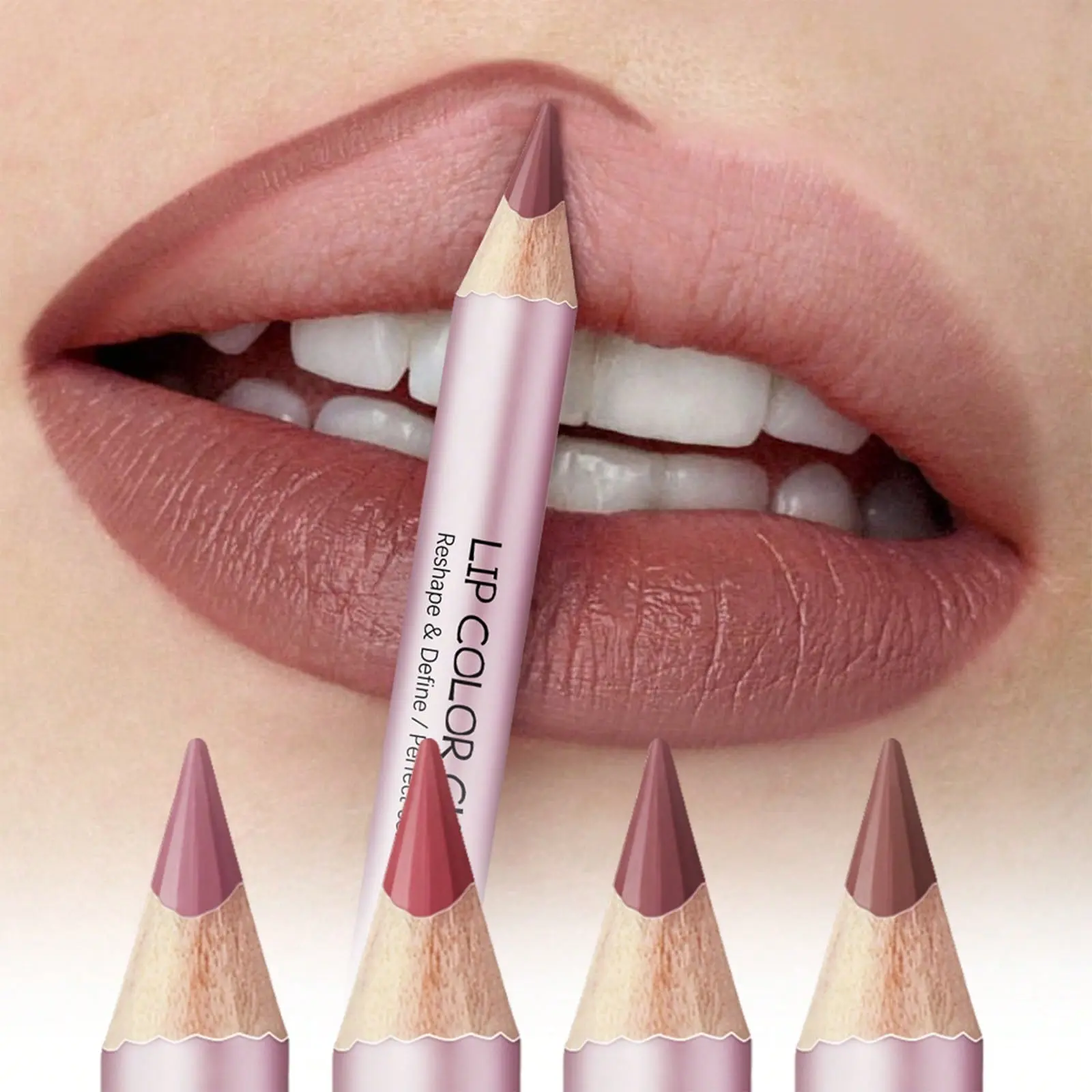 Matte Lip Liner Crayon | Long-Lasting Nude Shades | Reshape & Define Lips