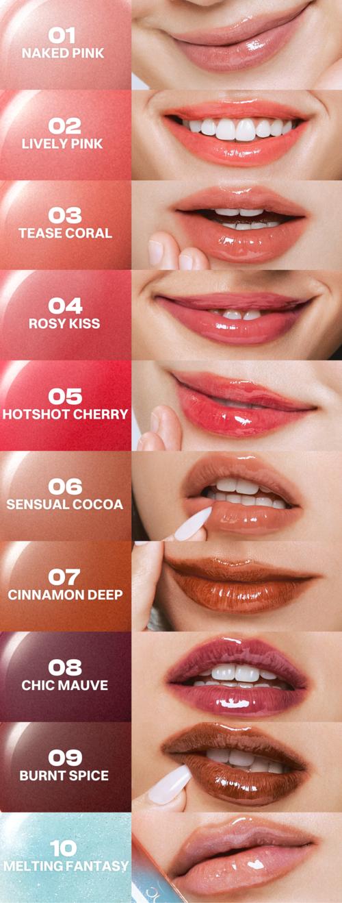 [NEW_Tiktok Shop Exclusive] Benc Juicy Drip Glaze Lip Oil 05 Hotshot Cherry l Hydrating Gloss, Moisturizing balms, Sheer tint, Shine & Dewy Finish