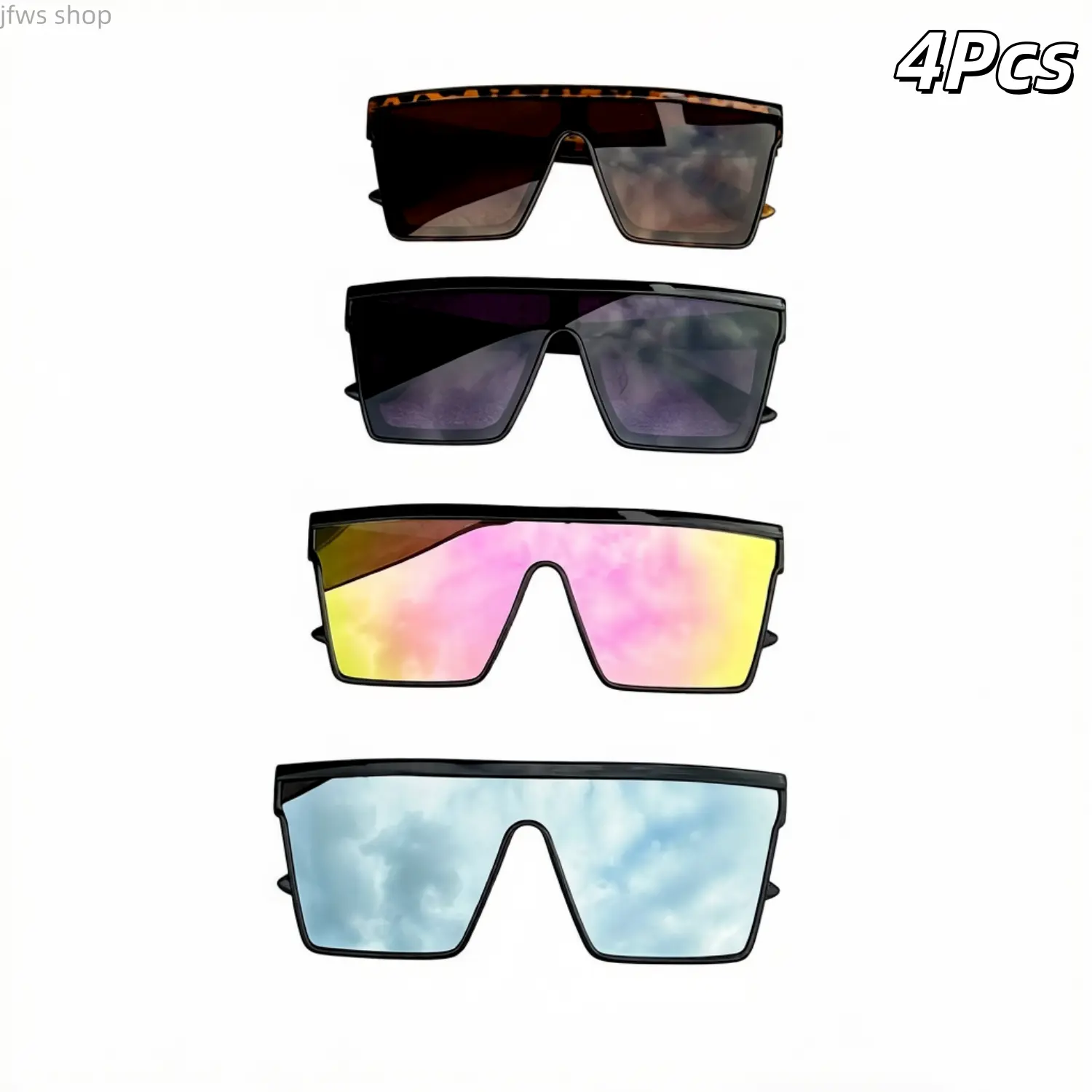 Punk Style Polarized Outdoor Sports Sunglasses, Large Frame Fashion Eyewear for Riding Driving Festival Gifts And Summer Daily Activities