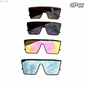 Punk Style Polarized Outdoor Sports Sunglasses, Large Frame Fashion Eyewear for Riding Driving Festival Gifts And Summer Daily Activities