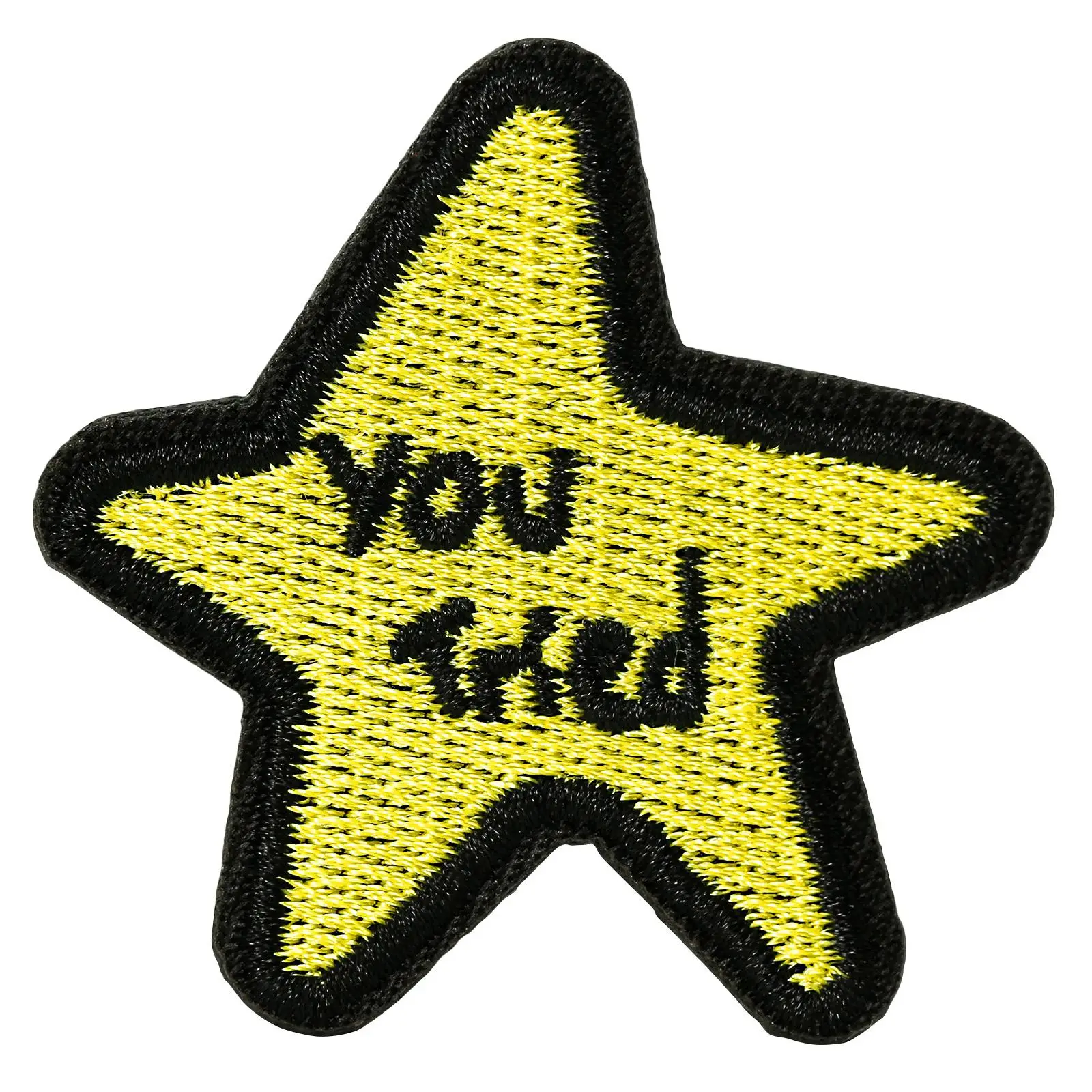 You Tried Star Pattern Patch, Funny Morale Patch with Hook and Loop, Small Yellow Embroidered Tactical Patch for Backpacks, Dog Harnesses, Army Vests,
