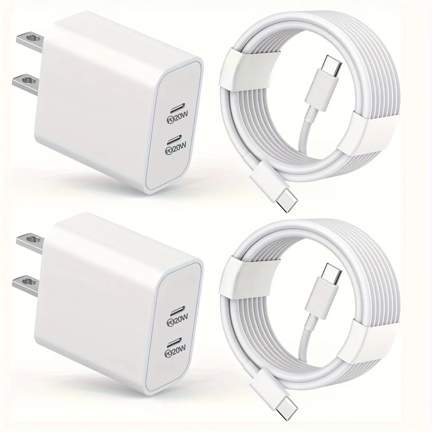 for iPhone 17 Fast Charger,40W Dual Port Type-C Fast Chargers with 10ft USB C Charging Cable For iPhone 17/1615/15 Pro/Pro Max/Plus, iPad