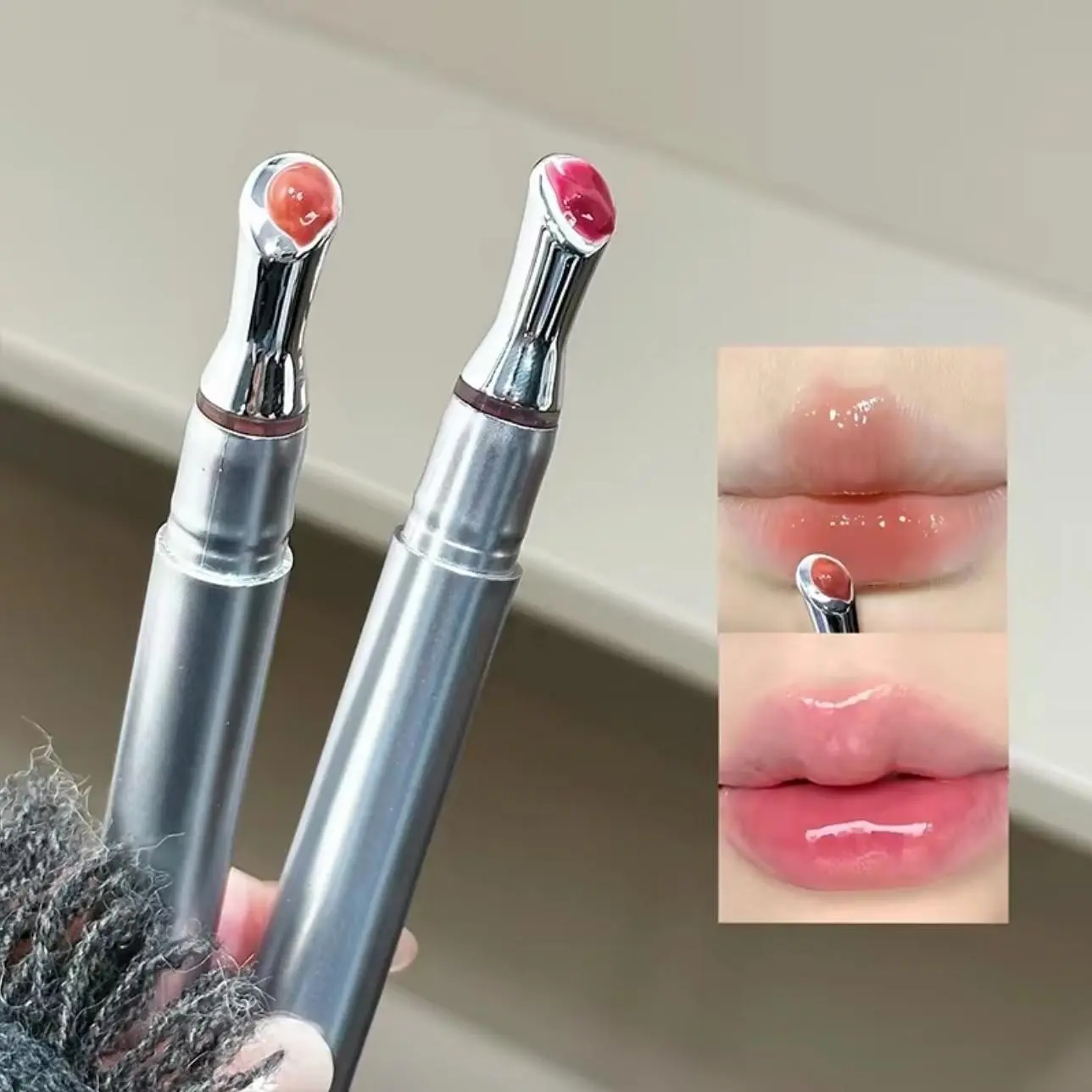 Glossy Lip Glaze Pen for Makeup Lovers, Glossy Lip Stain, Hydrating High-Shine Tint, Perfect for Daily & Party Looks, Essential Beauty Tool