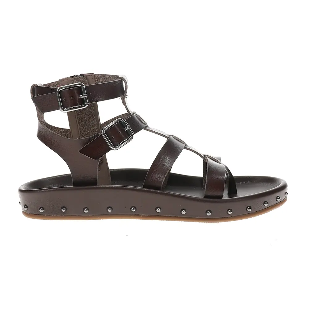 MIA Womens Zahara Studded Gladiator Strappy Casual Sandals Casual - Brown
