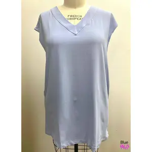 SOFT  FABRIC V NECK OFF SHOULDER SIDE POCKET  SHIF
