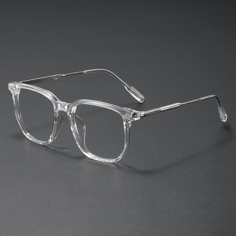 Luxury Black Square Eyeglasses Frames | Trendy Retro Computer Glasses | Lightweight Anti-Blue Light Eyewear for Office, Gaming & Daily Wear
