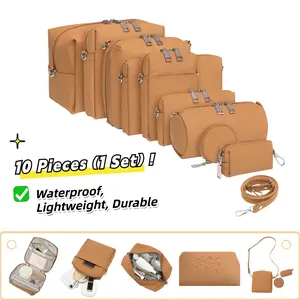10-Piece Small Crossbody Bag Set, Waterproof Lightweight Durable, Extended Adjustable Shoulder Strap, Mini Tote Bag for Women, Zipper Storage Bag