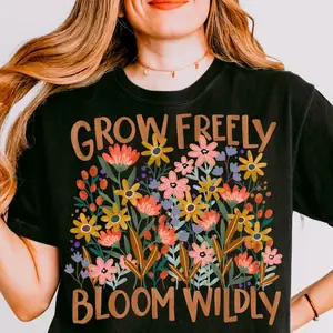 Grow freely boho floral tee