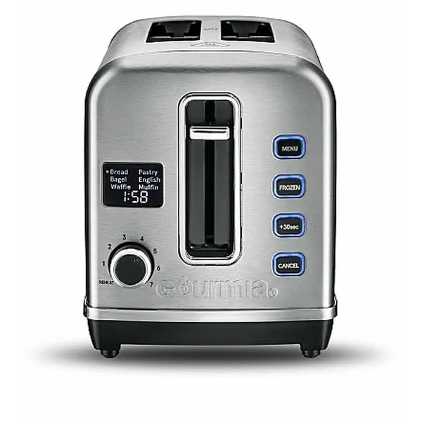 Gourmia Digital Toaster with 5 Toast Functions, 7 Shade Settings, Rapid Reheat Mode and Extra Wide Slots
