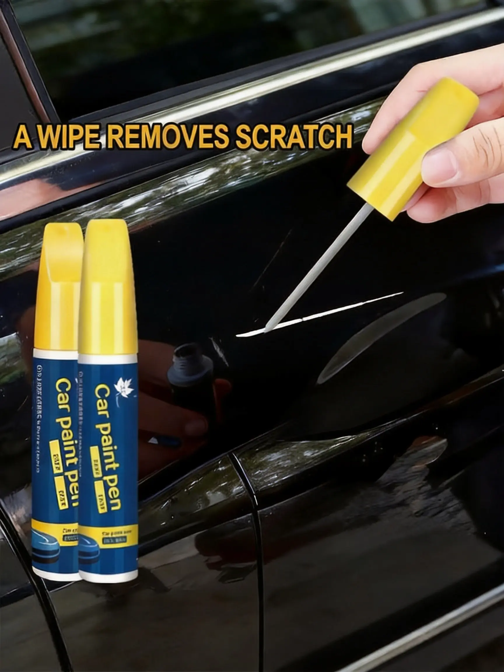Car Touch Up Paint Pen with Built-in Brush, One Step Easy Car Scratch Repair, Multi Colors