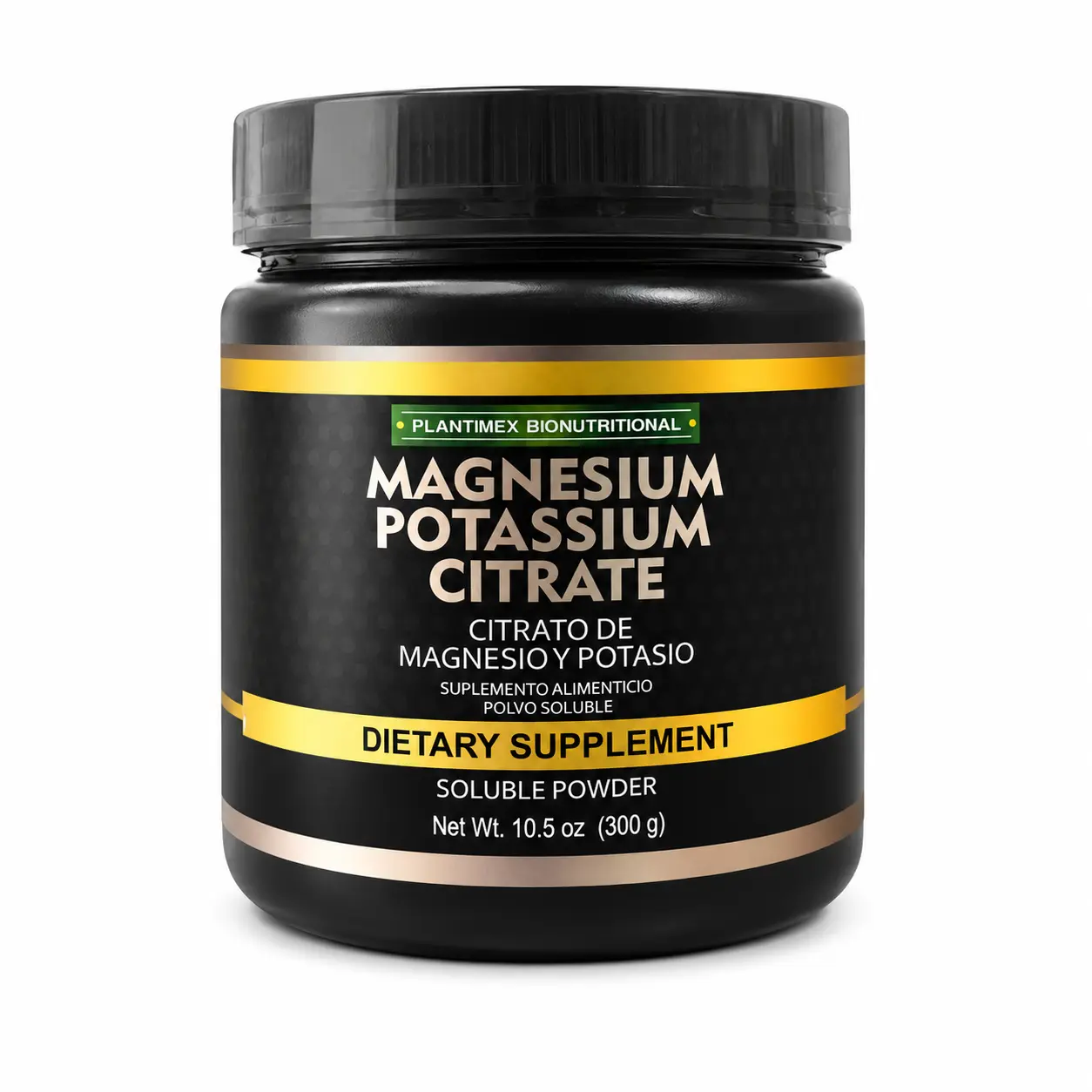 Plantimex Bionutritional Magnesium Potassium Citrate Powder - 10.5oz (300g)- Dietary Natural Supplement-for Energy & Relaxation