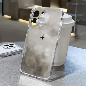 Airplane Pattern Clear Phone Case, Anti-drop Cellphone Protective Case, Total Protective Shockproof Mobile Phone Cover for iPhone, Casing