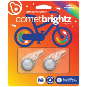 Brightz CometBrightz Bike Spoke Decorations LED Spoke Lights, 2-Pack Color Changing Kids Bicycle Lights Mountain Bike Bicycle Rim