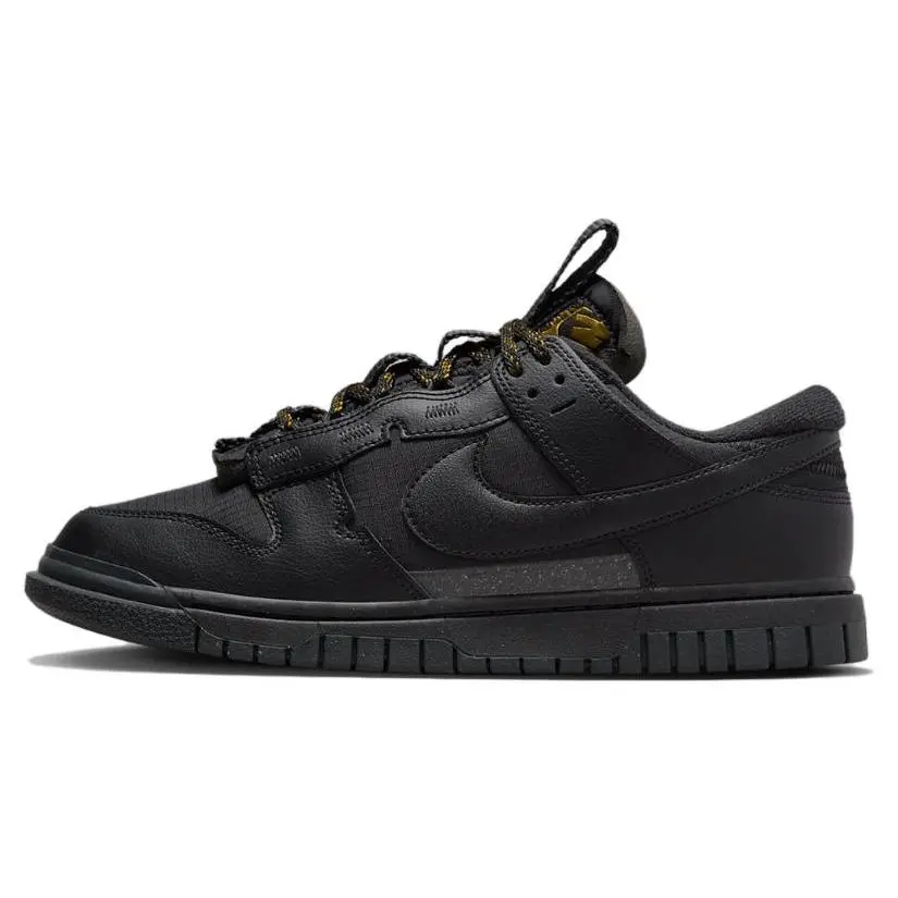 Nike Air Dunk Jumbo Low Black Gold Versatile Comfort Sneakers Unisex FB8894-001