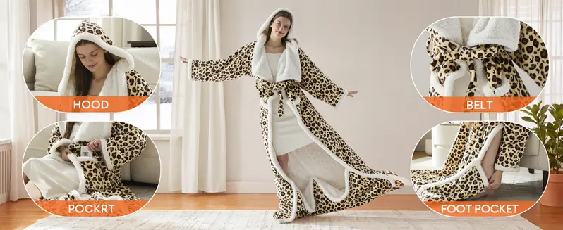 Sohochic DOWNCOOL Wearable Electric Heated Blanket for Women, 50x70 in Flannel Sherpa Fabric with Sleeves, Hood, Foot Pockets, Controller, 10 Heat Settings, 1-12H Auto-Shutoff, for Bedroom, Christmas Gifts, Birthday Gifts for Boyfriend, Home Essentials Sohochic DOWNCOOL Wearable Electric Heated Blanket for Women, 50x70 in Flannel Sherpa Fabric with Sleeves, Hood, Foot Pockets, Controller, 10 Heat Settings, 1-12H Auto-Shutoff, for Bedroom, Christmas Gifts, Birthday Gifts for Boyfriend, Home Essentials