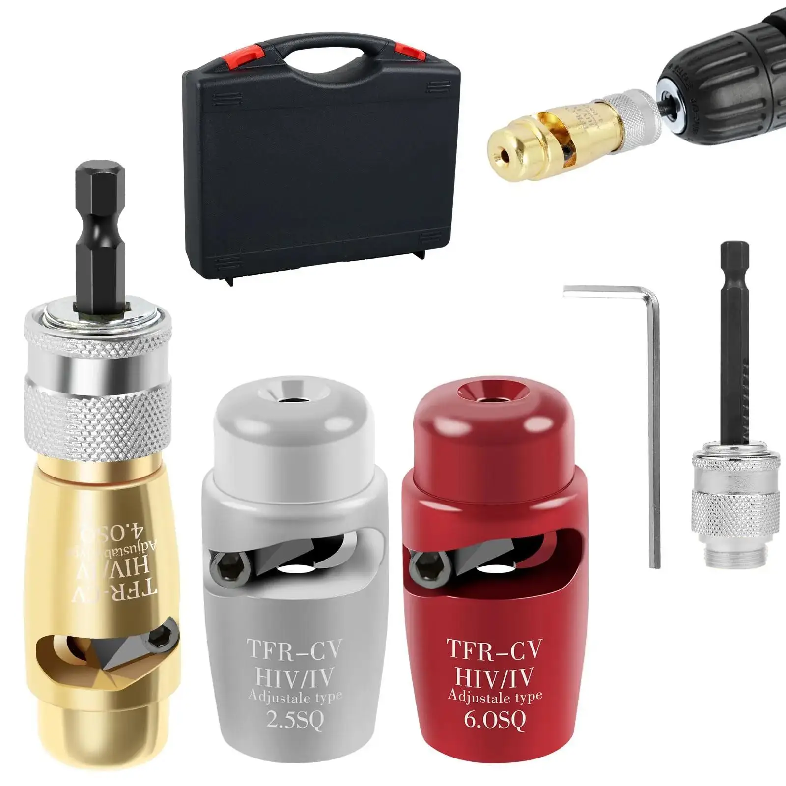 Practical Wire Stripper Set, 5 Counts Wire Stripping Tools with Storage Box, Portable Cable Twisting Stripping Tool, Power Tool Accessories, Power Too