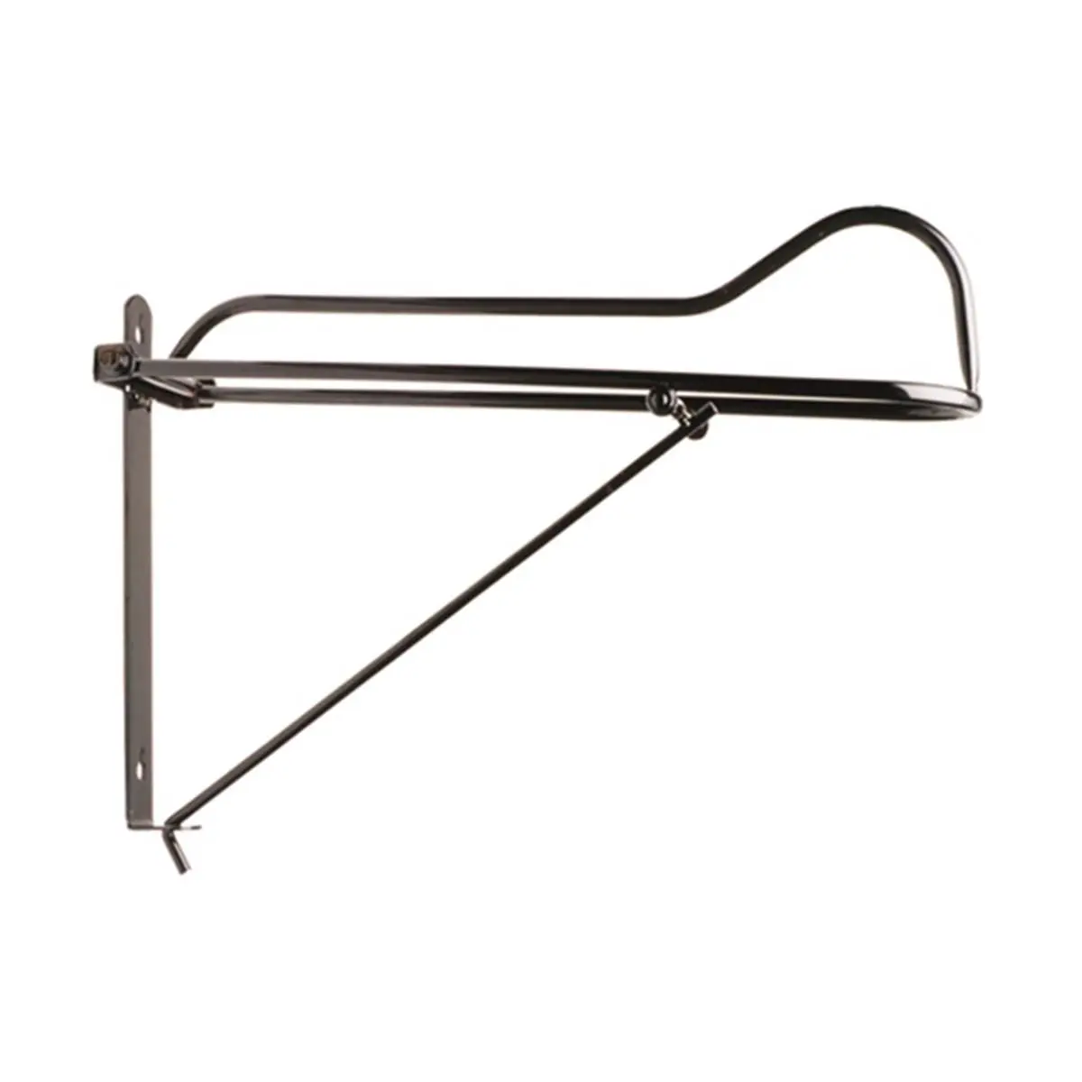 212 MAIN Collapsible Saddle Rack, Durable Vinyl-Coated Finish, Compact Folding Design for Equestrian Outdoor Storage, Black, Equine
