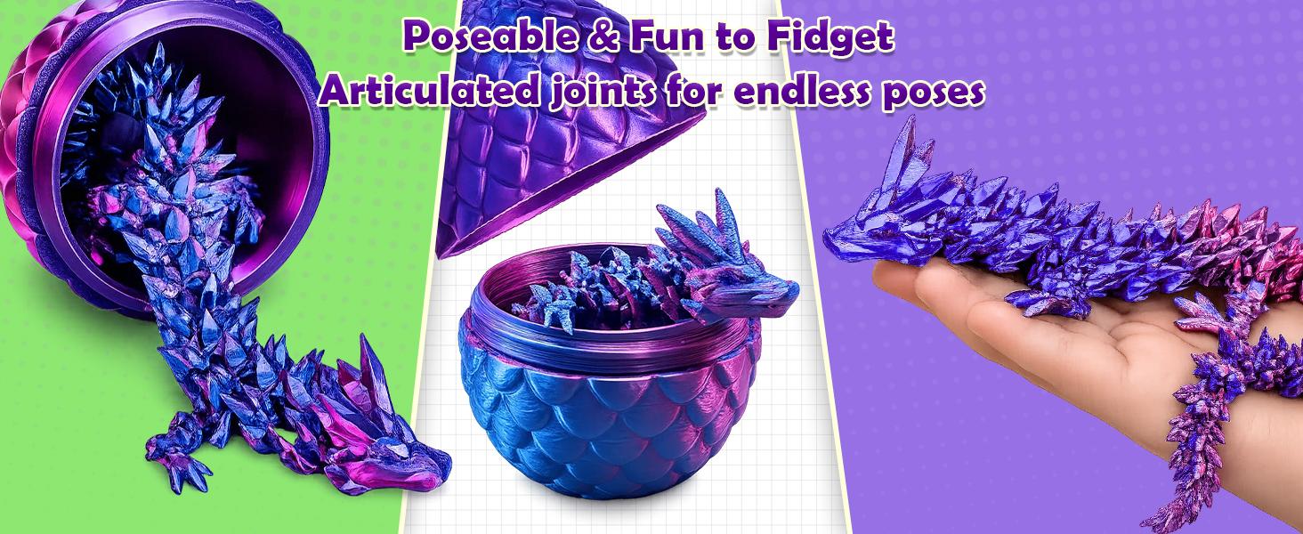 12Pack 3D Printed Dragon Eggs—Desktop Ornaments, Home Decor, Tabletop Figurines Small Decorative Items Holiday Decorations Unique Party Gifts (Multiple Colors) Perfect Gifts for Boys and Girls