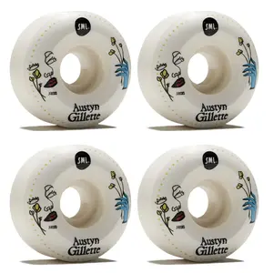 Sml Skateboard Wheels 53mm Austyn Gillette Lucidity V-Cut 99A White