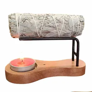 3-in-1 Wooden Burner, Candle Holder &amp; Incense Burner – Versatile Ritual Tool