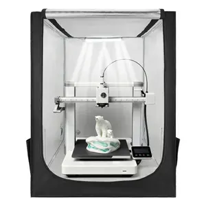 fathersdaygift VEVOR 3D Printer Enclosure, Dustproof Waterproof Large Oxford Cloth 3D Printer Tent, Constant Temperature Protective Case with LED Lighting, Compatible with Creality/ELEGOO/Anycubic Popular Models